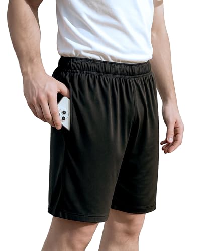 AMERICAN HEAVEN Men's Athletic Performance Shorts | Dry - Tech Sweat Resistant Drawstring Jams | Multi Packs3