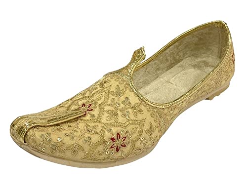 Stop n Style Men Juti for Wedding Sherwani Shoes Traditional Khussa Embroidery Handmade Ethnic Mojari Punjabi Jutti