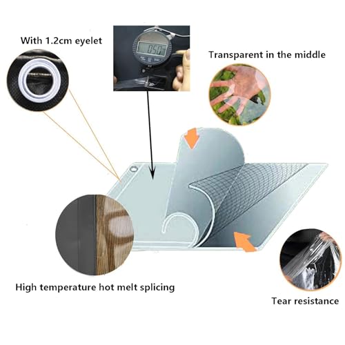 Bâche imperméable transparente extérieure rideau PVC pour jardin - 3