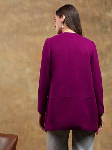 Image of KOTTY Womens Cotton Blend Standard Length Elegant Style Coat - Classic Style with Modern Detailing