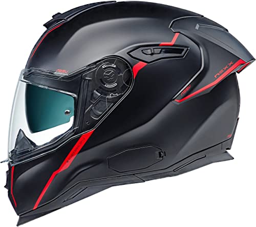 Nexx SX.100R Shortcut casque (Black Matt/Red,XL (61/62))