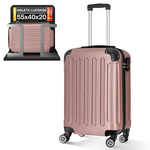 ARTREE Maleta de Cabina 55x40x20 ABS, Ligera y Compacta para Viajes en Avión, Equipaje de Mano para Hombre y Mujer, Dimensiones 52 cm ARTREE Maleta de Cabina 55x40x20 ABS, Ligera y Compacta para Viajes en Avión, Equipaje de Mano para Hombre y Mujer, Dimensiones 52 cm