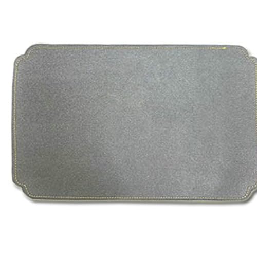 Set de table PVC cuir lavable 30x45cm imperméable gris rectangulaire KnSam - 2