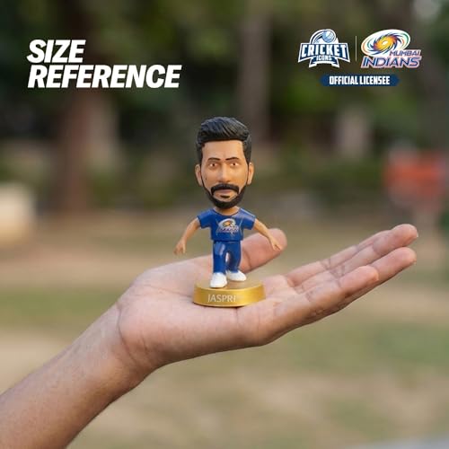Image of Action Figure, IPL Edition 360 Rotatable Head, Cricket Player for Fans & Collectors (3 Inch Jasprit Bumrah)