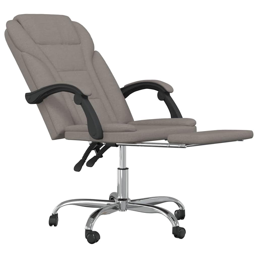 Krzesło biurowe Taupe Fabric z obrotowym podnóżkiem