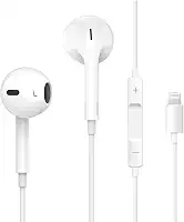 Fones de ouvido com fio Compativel conector Lightning Microfone integrado e controle remoto compatíveis com iPhone 14/13/12/11/XR/XS/X/8/SE/Pro/Pro Max Suporta todos os sistemas iOS