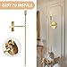 Gold Candle Sconces Long Wall Candle Holder, Set of 2 Large Wall Candle Sconce Modern Chic Home Decor for Bedroom, Dining Room, Living Room 23