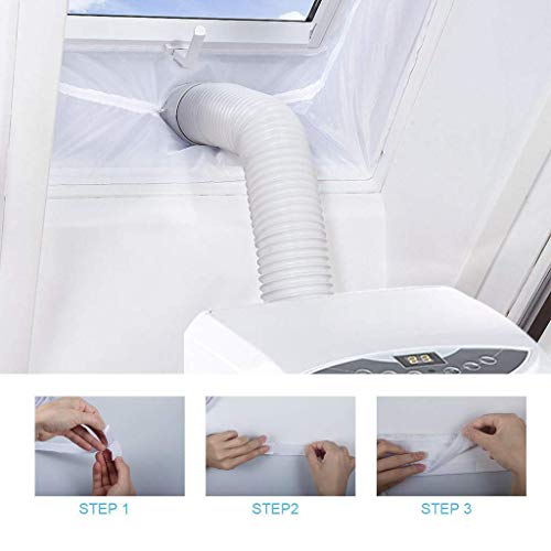Morningrising Flexible Cloth Sealing Plate Window Seal for Portable Air Conditioner,Push and Pull Window Seal Plate,Open Window Frame Side Soft Board - Thumbnail 4