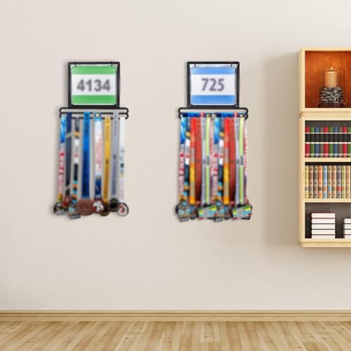 Medaillenständer, Wandmontage, für Laufen, Gymnastik, Fußball, Schwimmen und Marathon, perfekt für die Organisation von athletischen Medaillen und Lätzchen