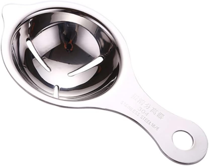 Hemobllo 4pcs Stainless Steel Egg Separator Divider Extractor Sieve Non-stick Easy to Clean for Cooking Baking