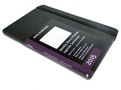 Moleskine 2015 Weekly Planner, Vertical, 12 Month, Large, Black, Hard Cover (5 x 8.25)