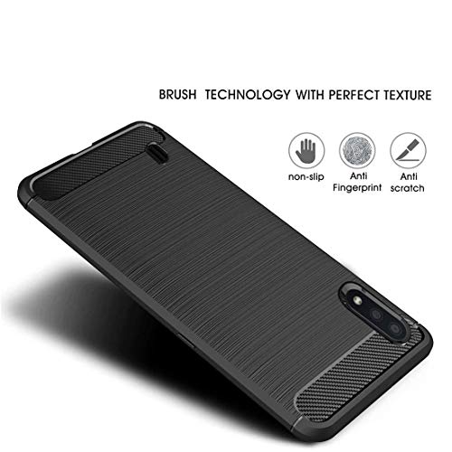 Image of NISHTECH Carbon Fiber Hybrid Armor Drop Tested Shock Proof TPU Back Case Cover for Samsung Galaxy M01 (2020)