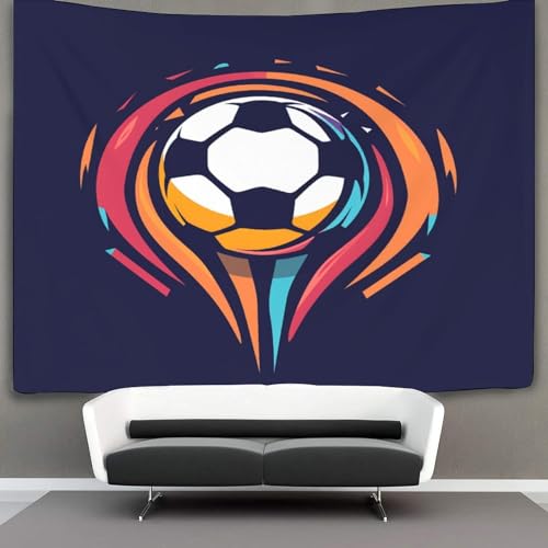 Tapisserie murale football 3D pour masquer un mur abîmé de salon ou chambre