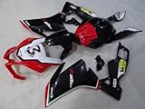 baobaohu Kit de carénage moto pour RS4 125 50 2012 2013 2014 2015 12 13 14 15 RS 4 125 Kit de carénage ABS Injection (noir rouge) 001DX