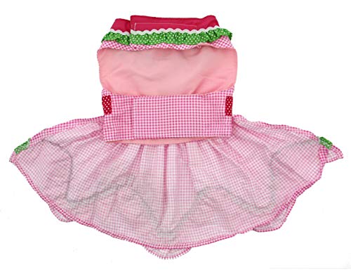 DOGGIE-DESIGN-Watermelon-Dog-Harness-Dress-with-Matching-Leash-Sizes-S-M-Medium DOGGIE DESIGN Watermelon Dog Harness Dress with Matching Leash Sizes S M Medium