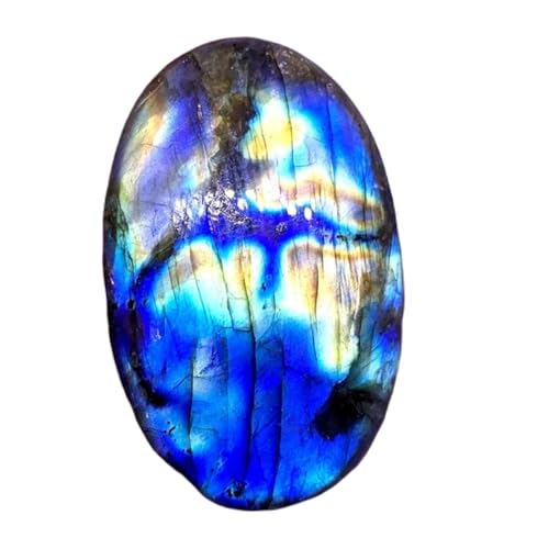 Gemme labradorite naturelle ovale 43 mm d'une qualité remarquable