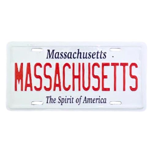 Imán decorativo para nevera con diseño de placa de Massachusetts