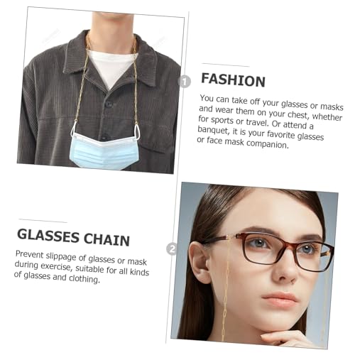 Chaîne de lunettes en acier inoxydable doré Healvian pour un look chic et durable