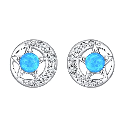 Boucles d'oreilles Pierre de Lune Argent Sterling Bijoux Haut de Gamme