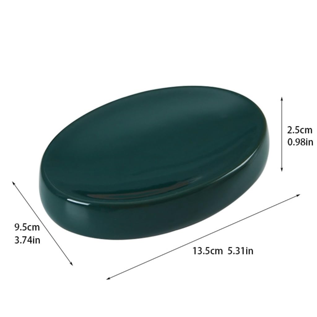 Mydelniczka, Ceramic Soap Dish 2-Pack Multicolor(Dark green)