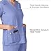 WonderWink Women's Wonderflex Verity Scrub Top, Ceil Blue, Medium