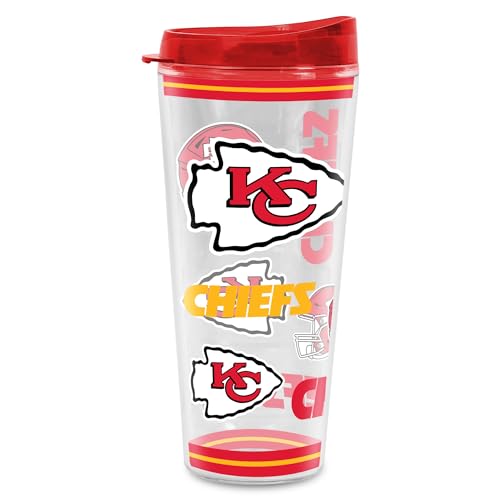 Image of Rico Industries NFL Football Kansas City Chiefs Double Wall 20oz Tritan Tumbler