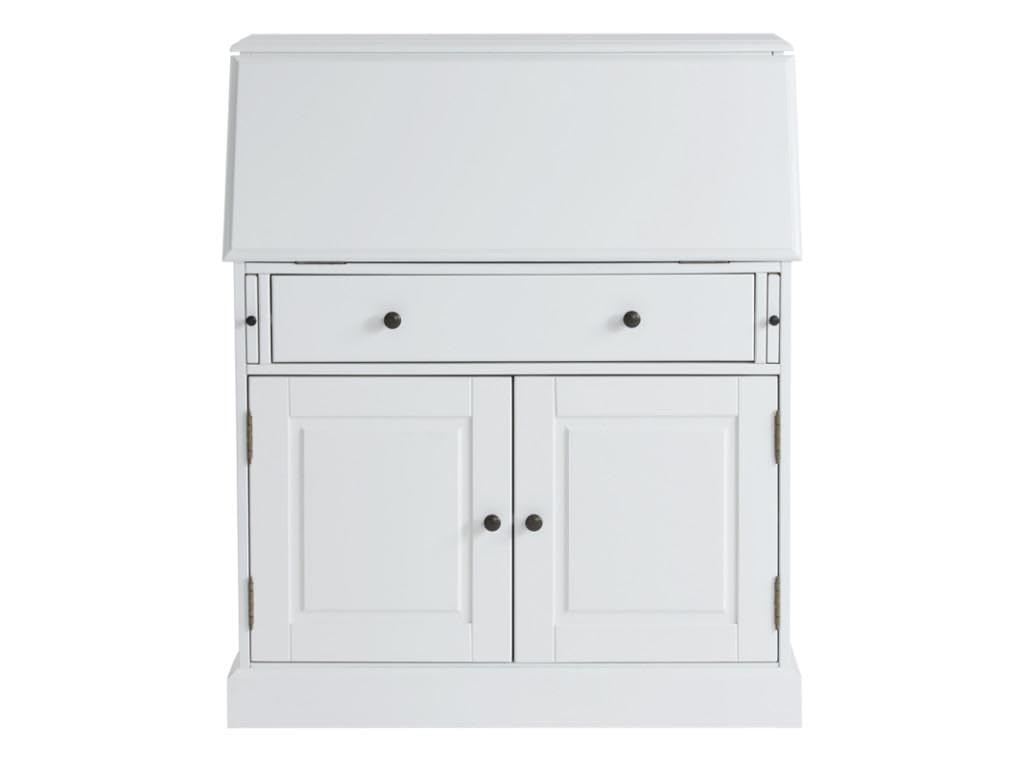 Vente-unique-Sekretär - MDF & Kiefernholz - Weiß - CLEORE
