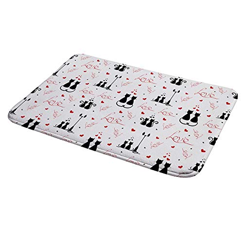 Alfombrilla de baño antideslizante y fácil de limpiar con diseño de gatos 5