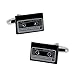 Vcufflinks Ensemble de Boutons de Manchette en Forme de Cassette Noir