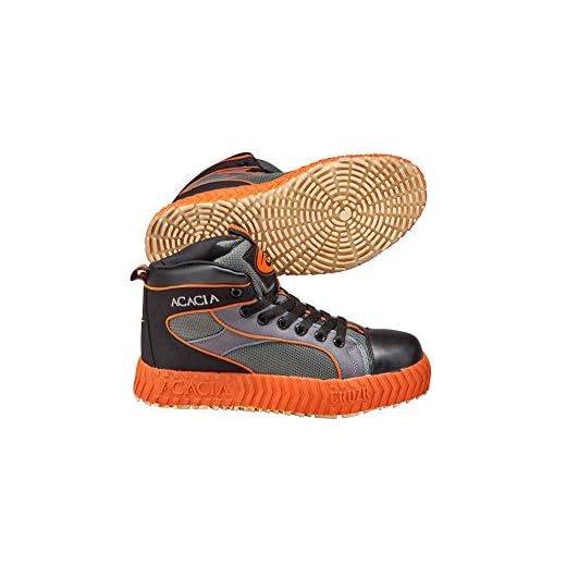ACACIA Cruzr Broomball Shoes, Black/Gray/Orange, 12
