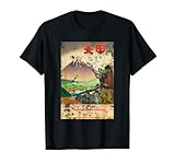 werbeposter englisch Retro-Poster mit Förderung von Japan in den 1930er Jahren. Er zeigt den Berg Fuji hinter einigen üppigen japanischen Landschaften. Auf der Unterseite befindet sich eine Karte, die Touristenplätze zu Besuchen entlang der Zugstrecke zeigt.