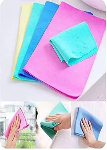 Great Enterprise Magic Drying Towel Reusable Water Absorbent Multipurpose Cleaning Cloth for Kitchen, Glass Windows, Pack of 4