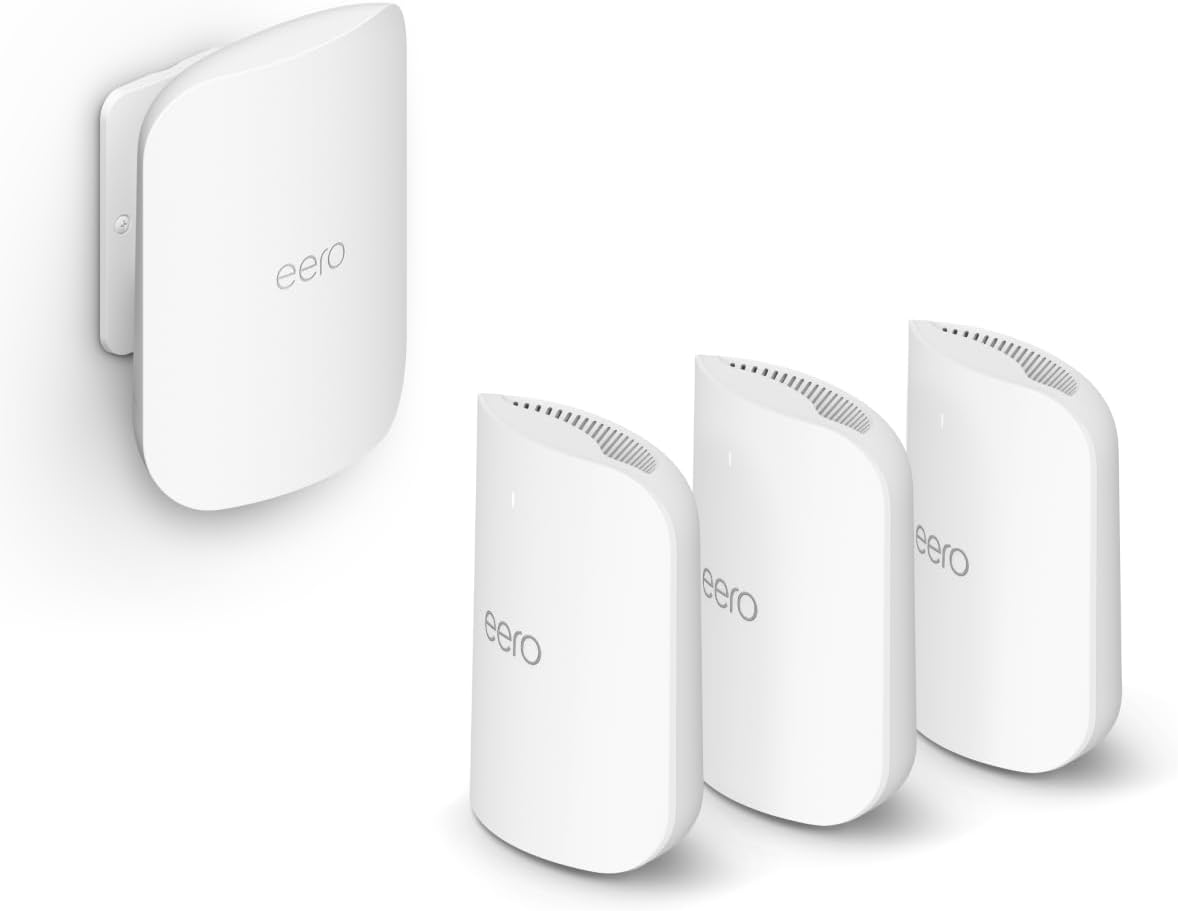 Amazon eero Pro 7 (3-pack) with Amazon eero Outdoor 7 (1-pack) mesh wifi system