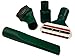 Produktbild 4-teiliges Düsen-Set | Fugendüse + Möbelpinsel+ Polsterdüse + Ovaladapter | grün kompatibel mit Vorwerk Kobold VK 130 131 135 136 140 150 200, Tiger VT 252 260 265 270 300