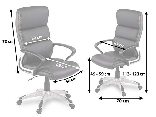 Fauteuil de bureau jakEG-228 noir au design epure et robuste - 5