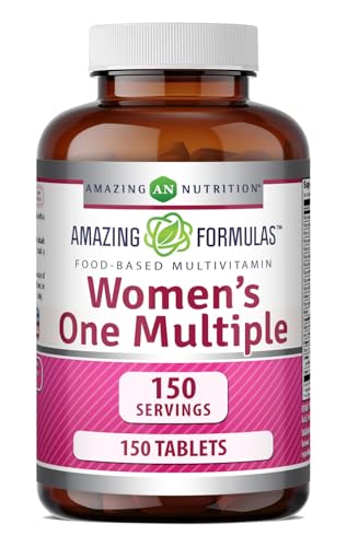 Amazing Formulas Women's One Multivitamin | Food Based | 150 Tablets, 5 Month Supply | Complete Blend of 40 Vitamins, Minerals & Probiotics Supplements | Non-GMO | Gluten-Free | Made in USA Amazing Formulas Women's One Multivitamin | Food Based | 150 Tablets, 5 Month Supply | Complete Blend of 40 Vitamins, Minerals & Probiotics Supplements | Non-GMO | Gluten-Free | Made in USA