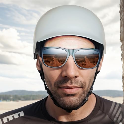 Image of The Fresh High Definition Polarized Wrap Around Shield Sunglasses for Glasses - Leather Eyeglasses Case
