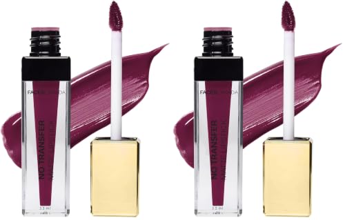 Image of Faces Canada No Transfer Matte Liquid Lip Color, Mask Proof, Transfer Proof, Lasts all day, Enriched with Chamomile Oil, Highly pigmented, One Stroke Color, Pink Lip Color, Gramster 3.5 ml (Pack of 2)
