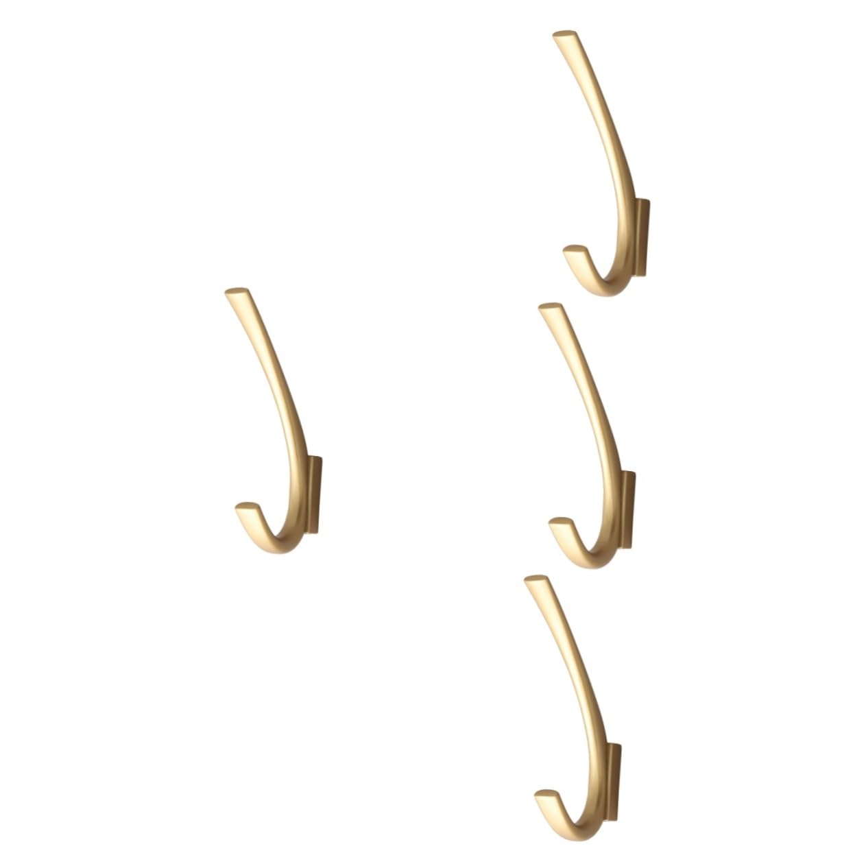4piezas Ganchos De Pared De Metal Para Ropa y Accesorios Diseño De Perforación Para Baños y Habitaciones Ahorra Espacio