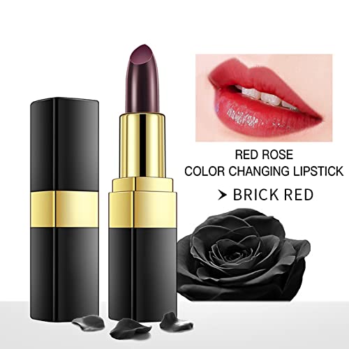 Yaper 3 Color Magic Temperature Changing Colors Lipstick,Long Lasting And Not Easy To Stick Cup Magic Color Changing Waterproof Lipstick Lip Gloss For Women (Blue & Black & Red) #TOP6