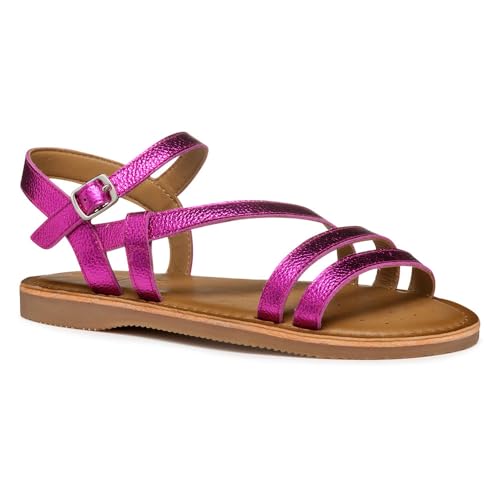 Geox J Sandal EOLIE Girl, Sandalia, Fuchsia, 38 EU