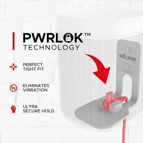 ONE, ONE SL & Play:1 Wall Mount Bracket, Twin Pack, White, Compatible with Sonos ONE & PLAY1 Speaker