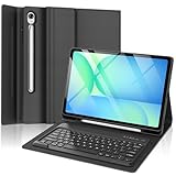 Keyboard Case for Samsung Galaxy Tab S10 FE+ Plus 13.1 Inch 2025, Magnetic Detachable Wireless Bluetooth Keyboard, Slim Protective Folio Cover with S Pen Holder for Samsung Tab S10 FE Plus, Black