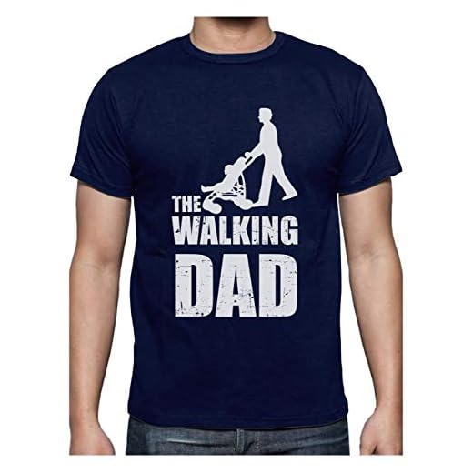 Green Turtle T-Shirts Regalo Padre Dia del Padre Regalos Camiseta Papa Regalo para Futuro Papa Regalos Originales para Padres Primerizos The Walking Dad X-Large Azul Oscuro