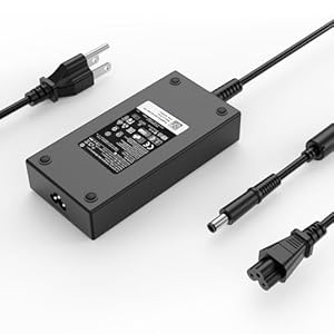 Adaptador de 180 W compatible con Dell 15 17 G5 (5587/5590) G3 (3579/3379/3590) G7 (7588/7590/7790) para Alienware M13 M14x M15x DA180PM111 cable de cargador para portátil para juegos