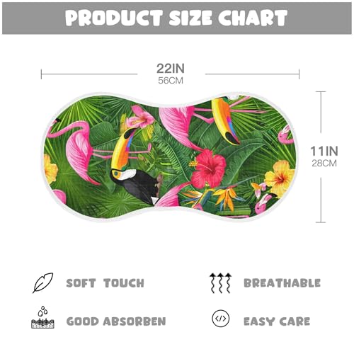 xigua Tropical Flamingos Baby Burp Cloths for Newborn Boys and Girls 2 Pack, Soft & Absorbent Cotton Baby Burp Cloth, Baby Washcloths, Newborn Towel, Burp Rags4