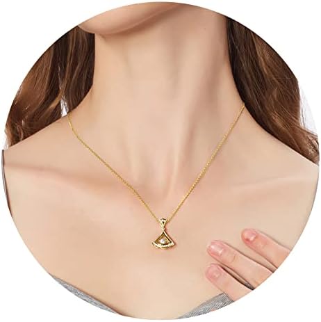 18K Gold Plated Necklaces Pendant Handmade, Dainty Gold Necklace for Women, Anniversary Mother's Day Birthday Jewelry Gifts for Women Wife Her Girls