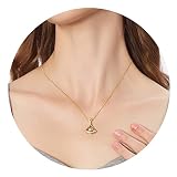 18K Gold Plated Necklaces Pendant Handmade, Dainty Gold Necklace for Women, Anniversary Mother's Day