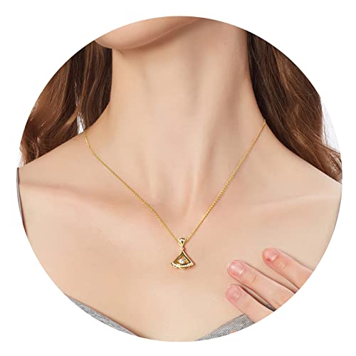 18K Gold Plated Necklaces Pendant Handmade, Dainty Gold Necklace For Women, Anniversary Mother's Day Birthday Jewelry Gifts For Women Wife Her Girls #TOP28