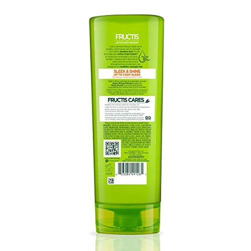 Garnier Fructis Sleek & Shine Conditioner, Frizzy, Dry, Unmanageable Hair, 12 fl. oz. - Image 5